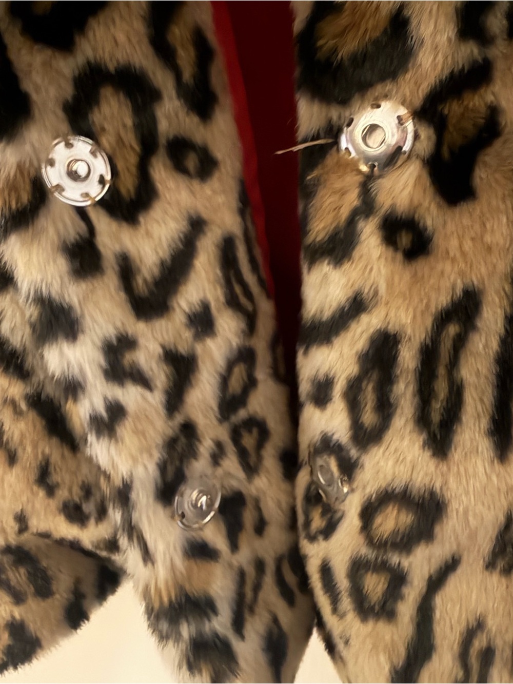 Who What Wear Leopard Print Faux-Fur Cropped Jacket - Tan, Black, Cream - Picture 8 of 11